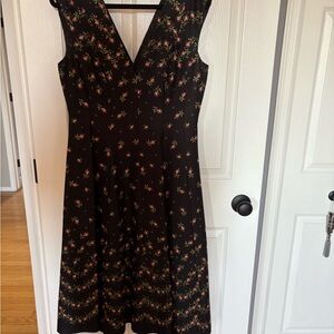 Philosophy di Lorenzo Serafini Black Floral Midi Dress